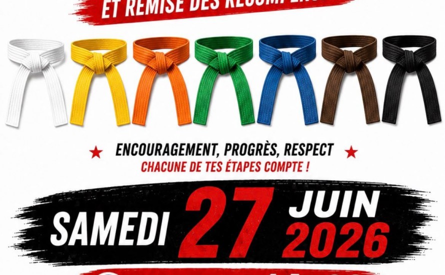 Remise de ceinture - samedi 27 juin 2026